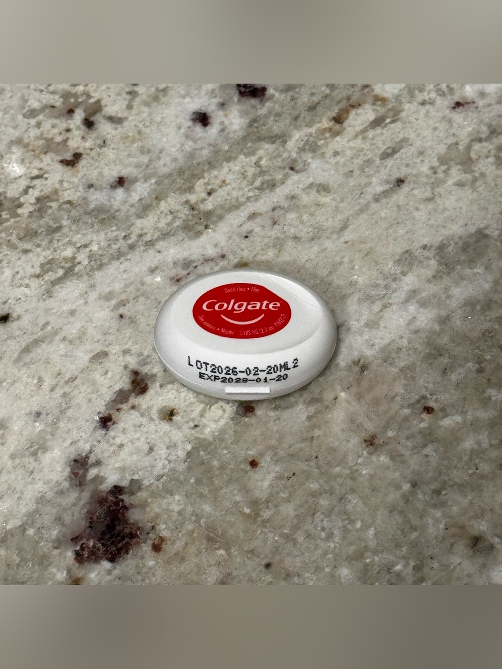 Colgate White and Red Portable Dental Floss Case